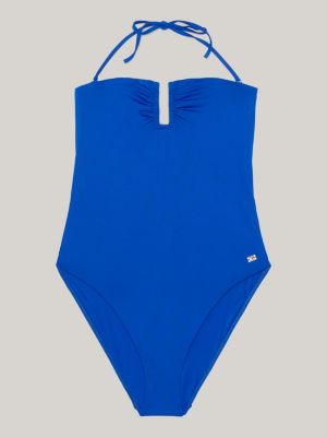 Maillot de bain 1 pièce dos échancré bleu marine Tommy Hilfiger