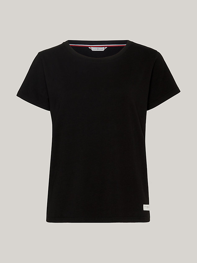 black th established seacell™ blend lounge t-shirt for women tommy hilfiger