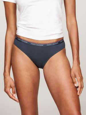 blue 3-pack premium essential repeat logo briefs for women tommy hilfiger