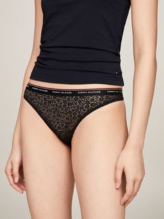 3-Pack Premium Essential Floral Lace Thongs — Black 10