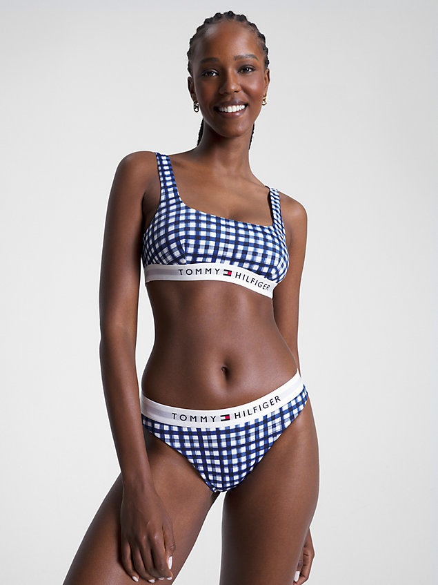 white original gingham brazilian bikini bottoms for women tommy hilfiger