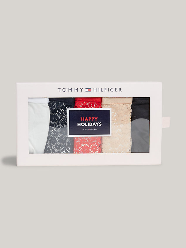 pack de 5 tangas premium essential red de mujer tommy hilfiger