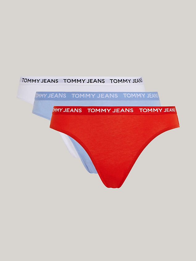 purple essential classics set van 3 hipster slips voor dames - tommy jeans