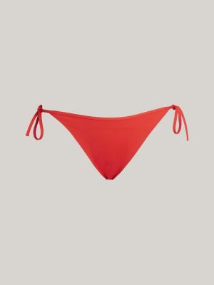 Tommy Hilfiger Bikini String Side Tie Cheeky Bikini Primary Red (XLG)