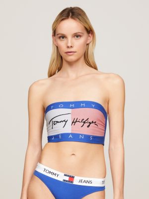 Tommy Jeans logo bandeau top in red