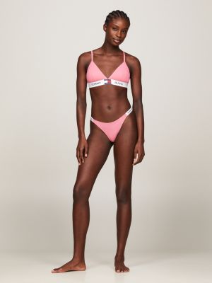 pink heritage tanga mit hohem beinausschnitt für damen - tommy jeans