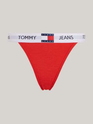 tanga heritage con pizzo rosso da donne tommy jeans