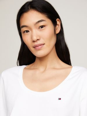 brown th original pyjama mit langarmshirt und hose für damen - tommy hilfiger