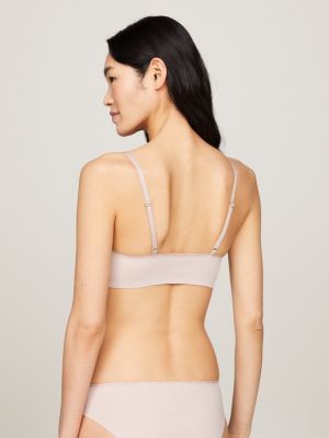 Essential Invisible Padded Push-Up Plunge Bra, Beige