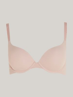 beige seamless push-up plunge bra for women tommy hilfiger