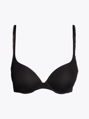 black seamless push-up plunge bra for women tommy hilfiger