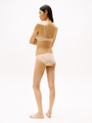 soutien-gorge triangle sans couture beige pour femmes tommy hilfiger