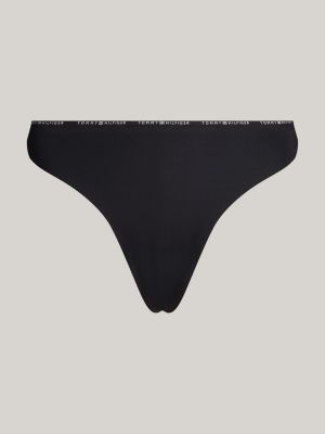 black tonal logo thong for women tommy hilfiger