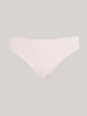 culotte sans couture à ceinture motif logo beige pour femmes tommy hilfiger