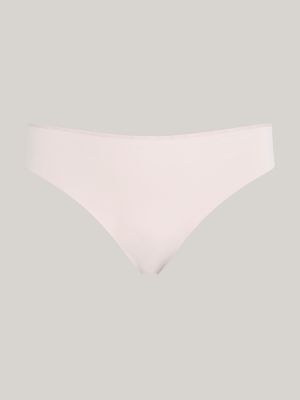 beige slip met ton-sur-ton logo voor dames - tommy hilfiger