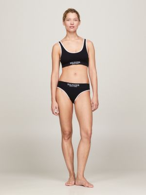 blue hilfiger monotype ungepolstertes bralette für damen - tommy hilfiger