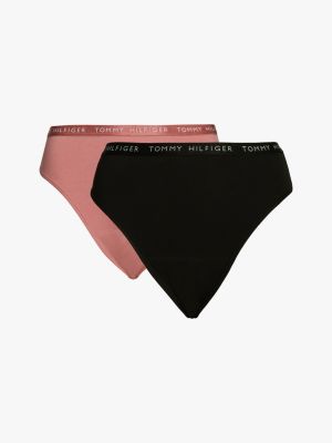 pink 2-pack repeat logo period briefs for women tommy hilfiger