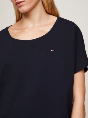 orange th original pyjama mit t-shirt und shorts für damen - tommy hilfiger