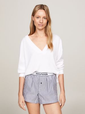 V neck best sale lounge top