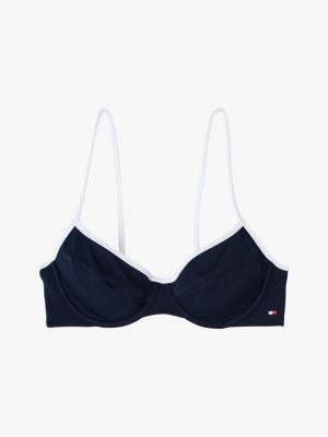 multi balconette wired demi-cup bikini top for women tommy hilfiger