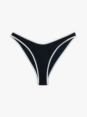 blauw cheeky bikinibroekje met hoge taille voor dames - tommy hilfiger