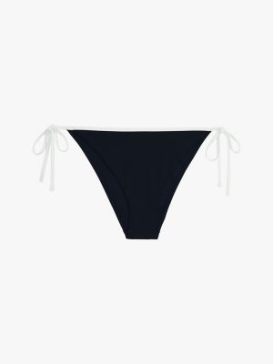 blau cheeky fit bikinihose mit bindebändern für damen - tommy hilfiger