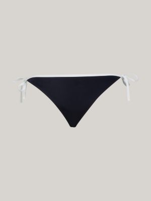 slip bikini th essential con laccetti blu da donne tommy hilfiger