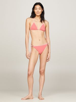 pink essential bikinihose mit bindebändern für damen - tommy hilfiger