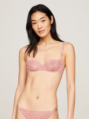 Reggiseno a balconcino Premium in pizzo Rosa Tommy Hilfiger