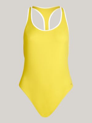 Maillot de bain 1 piece Essential a dos nageur Jaune Tommy Hilfiger