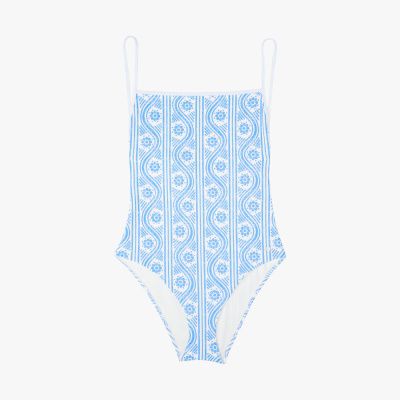 Product colour: floral stripe blue spell