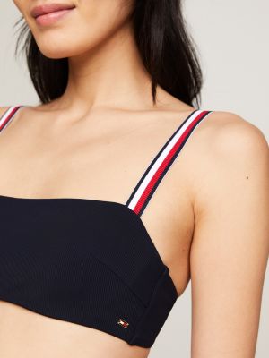 Tommy Hilfiger Women's Striped Convertible Bandeau Bikini Top