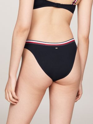 slip bikini global stripe sgambati blu da donne tommy hilfiger