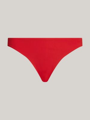 slip bikini hilfiger monotype a brasiliana rosso da donne tommy hilfiger