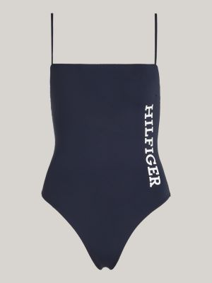 Hilfiger Monotype OnePiece Swimsuit Blue Tommy Hilfiger