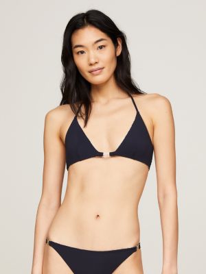 TH Monogram Reversible Triangle Bikini Top | Blue | Tommy Hilfiger