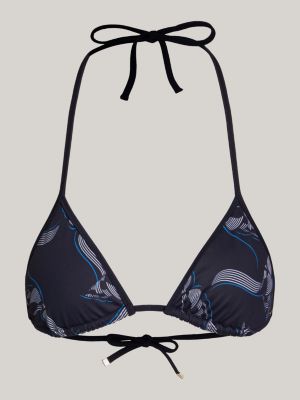 tok bikini a triangolo con imbottitura blu da donne tommy hilfiger