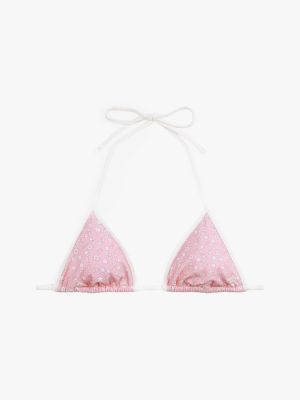 multi padded triangle bikini top for women tommy hilfiger