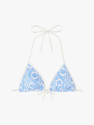 top bikini a triangolo imbottito multicolore da donne tommy hilfiger