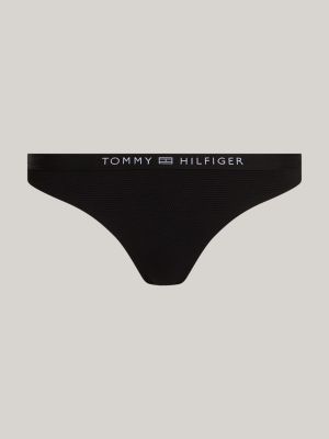 culotte bikini con logo tono su tono nero da donne tommy hilfiger