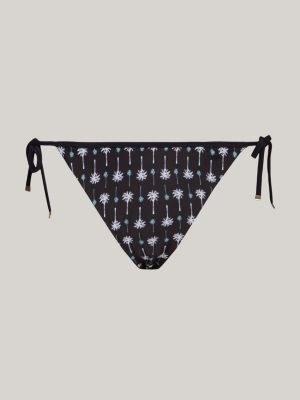 slip bikini th essential con laccetti blu da donne tommy hilfiger