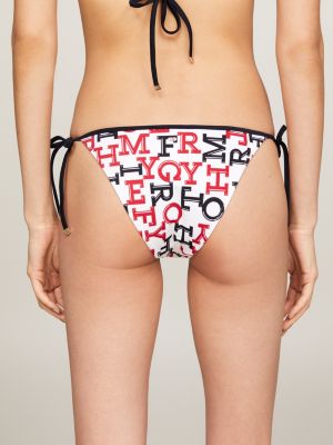 Tommy Hilfiger String Tie Print Bikini Bottoms