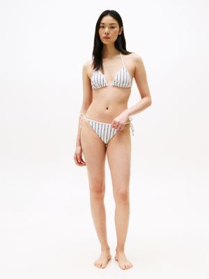 meerdere kleuren cheeky bikinibroekje met print en strikbandjes voor dames - tommy hilfiger