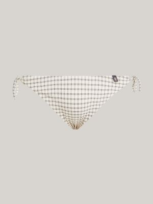 slip bikini con laccetti e taglio a v nero da donne tommy hilfiger