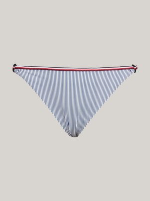 slip bikini global stripe con righe all over blu da donne tommy hilfiger