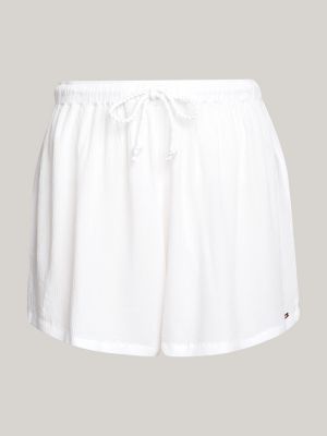 shorts copricostume th essential bianco da donne tommy hilfiger