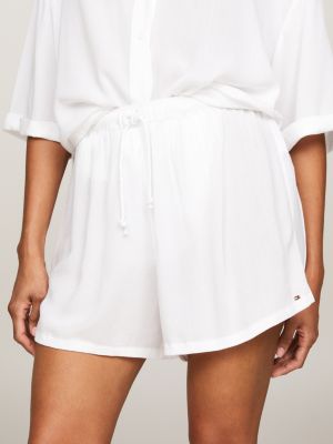 shorts copricostume th essential white da donne tommy hilfiger