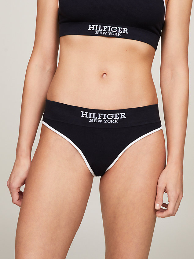 blue hilfiger monotype ribbed briefs for women tommy hilfiger
