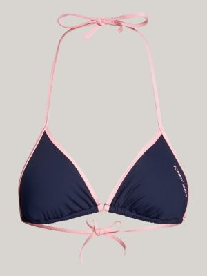 top bikini a triangolo all'americana blu da donne tommy jeans