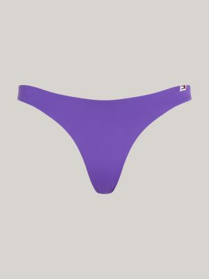 slip bikini a v sgambati con bandierina viola da donne tommy jeans